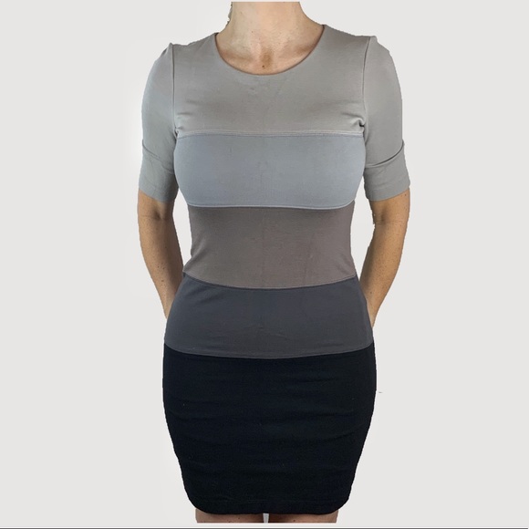 BCBGMAXAZRIA Colour Block Bodycon Dress - Picture 3 of 8